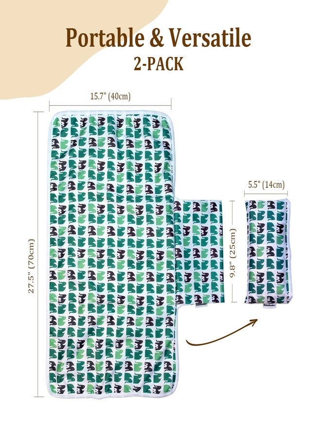 Mama Koala Waterproof Changing Pad Liner, Washable Wipeable Reusable Leak Proof Diaper Travel Mat, 2-Pack Diaper Changing Pad Covers for Baby Girls & Boys 27.5 * 15.7 Inches - Image 4